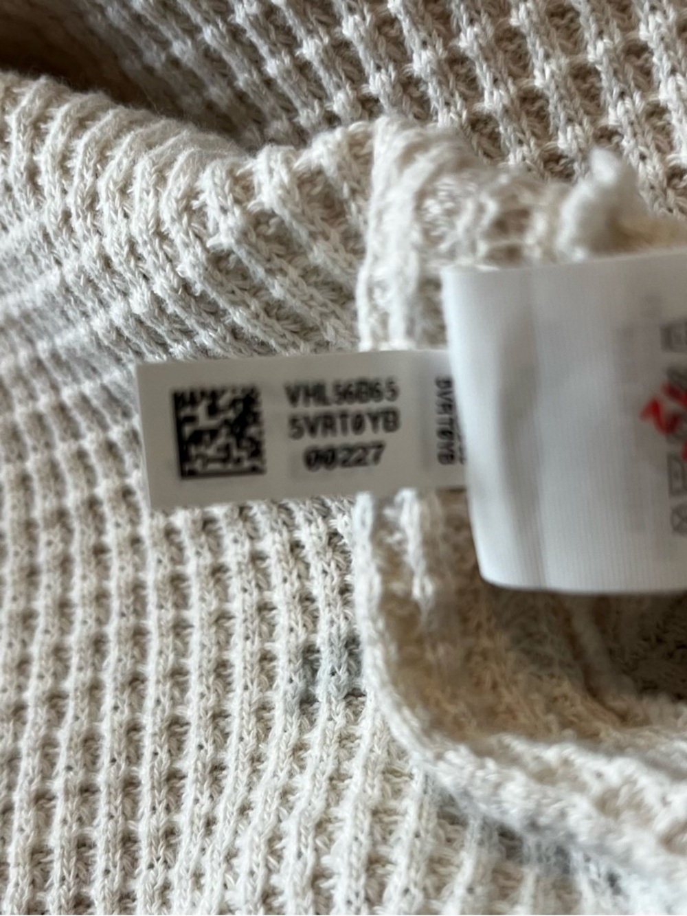 aerie NWOT Cream Waffle Knit Long Sleeve Top - Picture 10 of 10